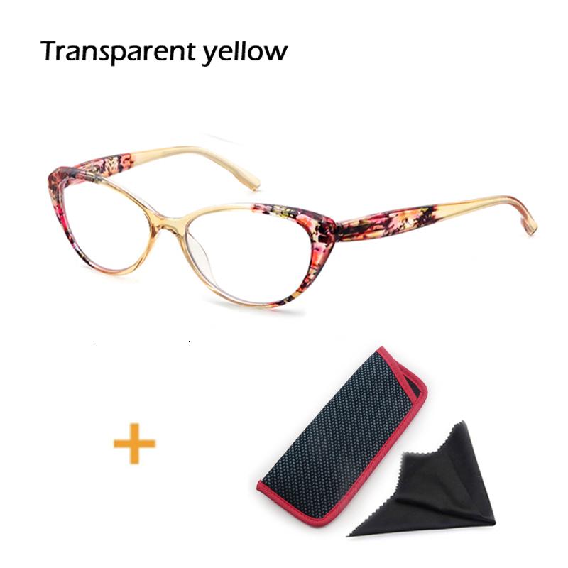

Женские противосиние очки для чтения «Кошачий глаз», Модная легкая оправа с цветочным узором, Диоптрии от +0 до +4,5 0