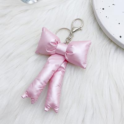 Y2K Korean 3D Bowknot Keychain  Simple Bow Keyring Bag Pendant Handbag Hanging Decoration Girls Gifts