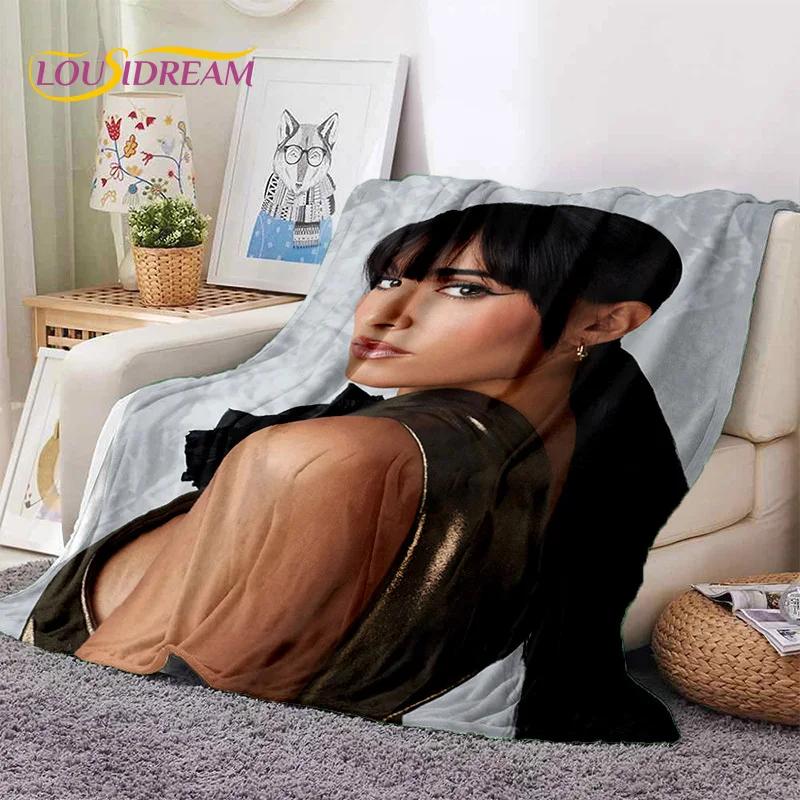 3D Cute Aitana Spanish Singer Soft Blankets,Keep Warm Throw Blanket Comfortable Blanket for Picnic Beds Sofa Home Bedroom Gifts