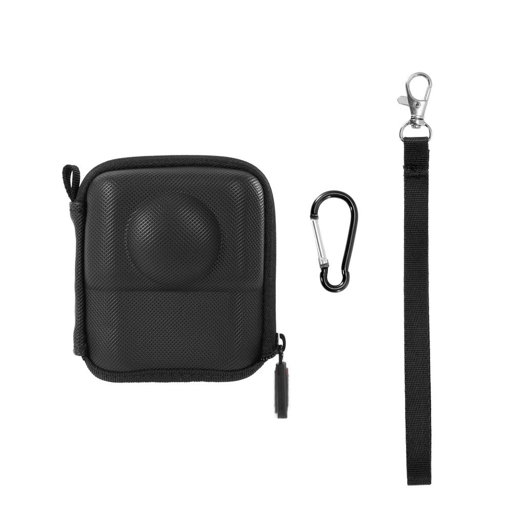 Carrying Case for Action Camera with Wrist Strap PU Leather Protective Travel Bag