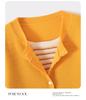 Plus Size Korean Style Wool Striped Two-Piece Cardigan - Slimming Short Autumn/Winter Top