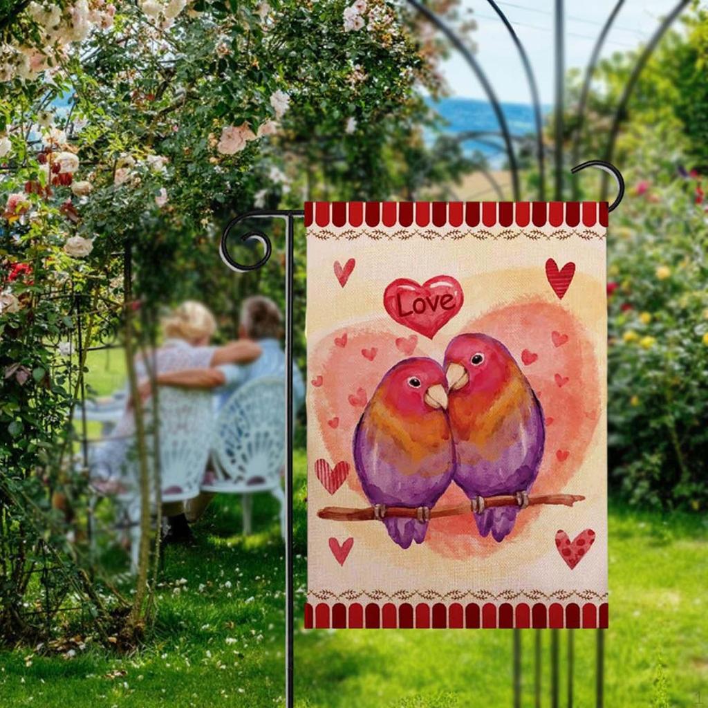 Love Blossom Garden Flag - Elegant Outdoor Decor for Celebrations