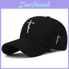 Embroidered Sunshade Baseball Cap In Classic Black And White For Fashionable Outdoor Activities