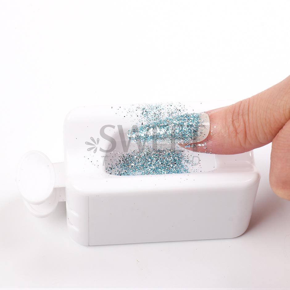 

Двухслойный ящик для хранения порошка, маникюрный инструмент, блестящая коллекция блесток, портативный контейнер, аксессуары для самостоятельного изготовления