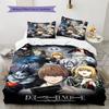 Anime DEATH NOTE Pattern Bedding Set Quilt Cover Pillowcase Home Decor Gift (1 * duvet cover + 2 * pillowcase, without core)