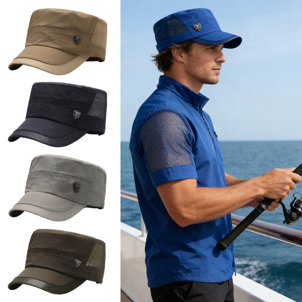 Fashion Summer Fishing Hat Cotton Anti-UV Baseball Cap Casual Mesh Breathable Sun Hat Men Women