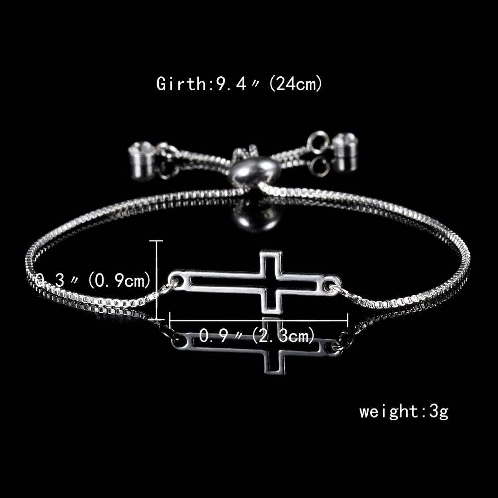 Silver Color Jewelry Cross Chain Bracelets For Women Fashion Wedding Banquet Charm Bracelets & Bangles Valentine's Day Gift