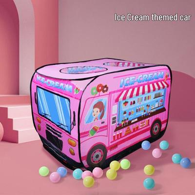 Cross-border Foldable Children's Tent: Fire Truck & Police Car Themes for Boys & Girls