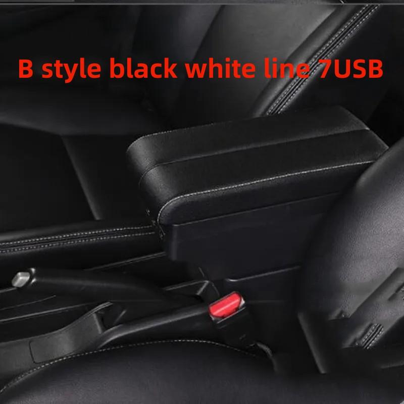 For Peugeot 206 /207 Armrest Box Interior Parts Car Central Content With Retractable Cup Hole Large Space Dual Layer USB DOMEN