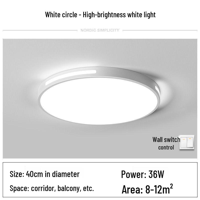 

Ультратонкий светодиодный потолочный светильник с пультом - Энергоэффективное, безопасное для глаз освещение для спальни и гостиной White Frame