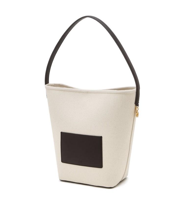 Athe Vanessabruno [Panier] Ivory Canvas Panier Bucket Bag L Aaba5F220I2