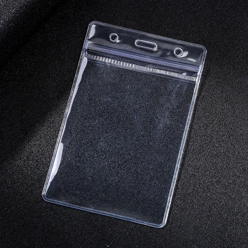 1PC PVC ID Card Badge Holder Transparent Name Card Protector Cover New Employee Card Case