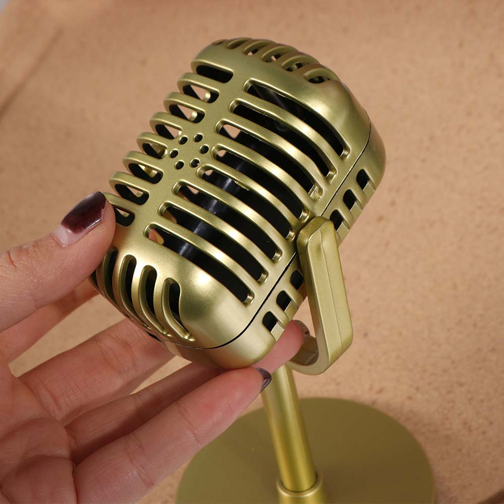 Plastic Simulation Microphone Classic Fake Microphone Model  Home Decoration