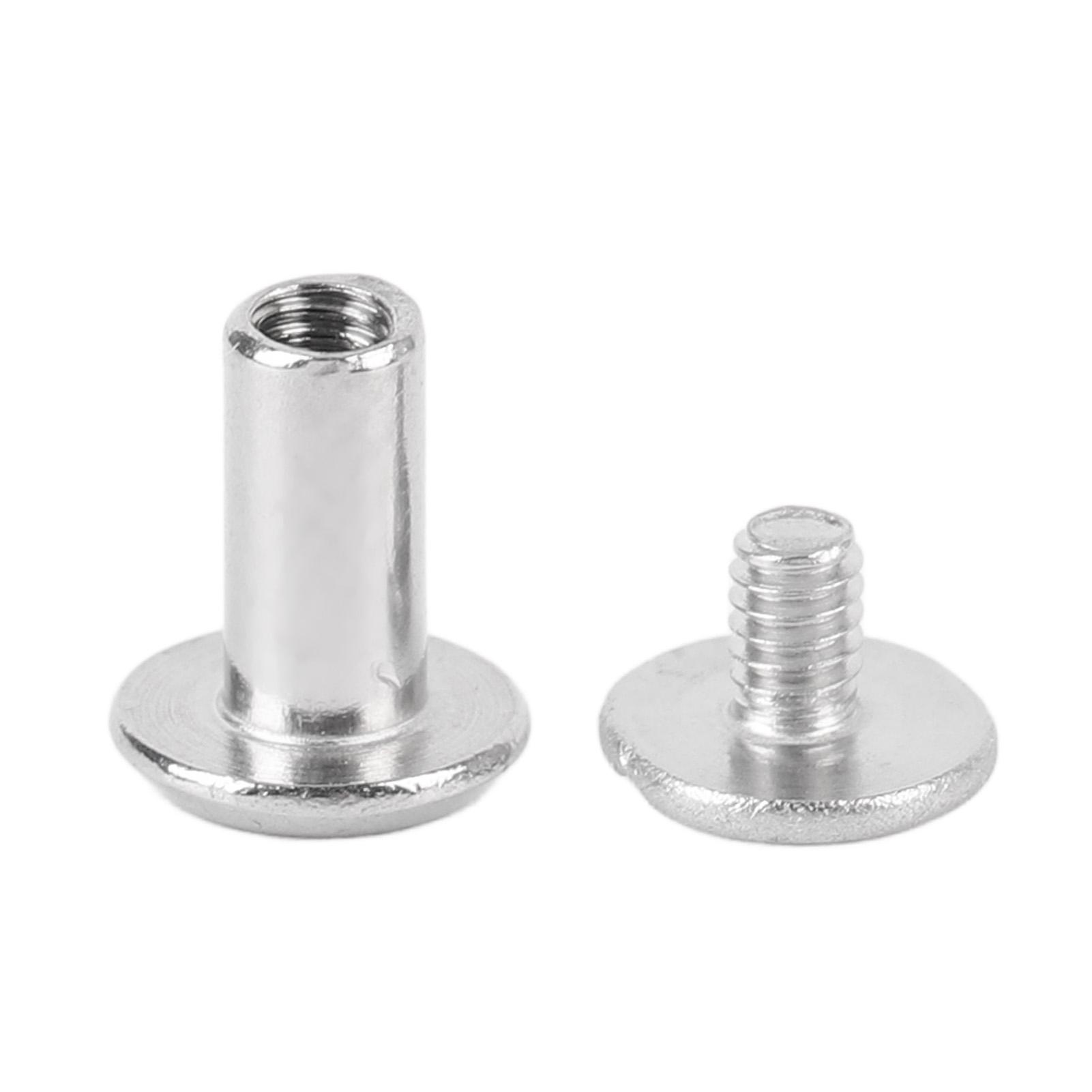 100 Sets Screw Rivet M2 Stainless Steel High Strength Round Flat Head Binding Screws
