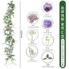 Artificial Rose Vine Garland Indoor Decor Hanging Ceiling Floral Wreath