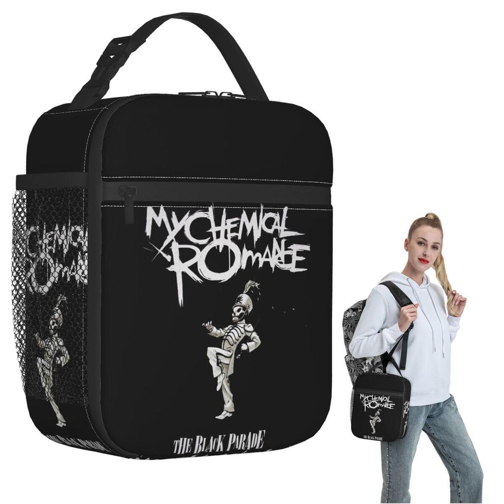 Rock MCR My Chemical Romance Insulated Lunch Bag for Women Children Portable Food Boxes Thermal Lunch Box Tote