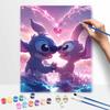 Disney Stitch Love Painting Kit Home Wall Decor Handmade Gift Lilo And Stitch Romantic Couples Artwork For Living Room DIY Craft 130