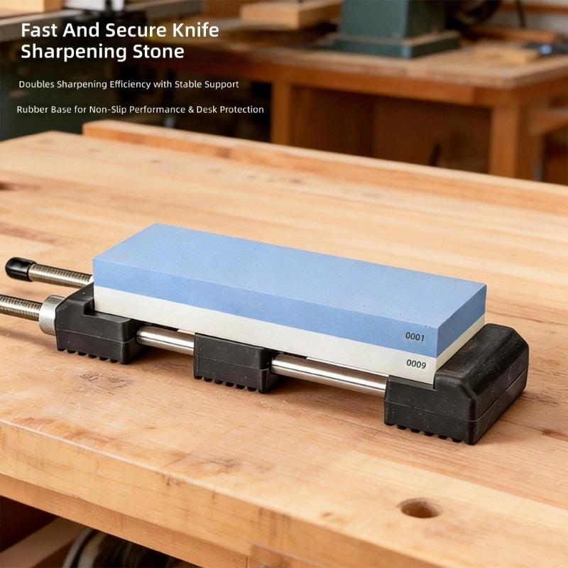 Universal Cutter Sharpening Stone Holders Durable Nonrust Steel Strong Cutter Sharpener Stand For Home And Camping