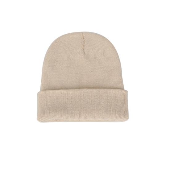 

Men Women Solid Color Warm Woolen Knitted Cap Fluorescent Cuffed Beanie Hat