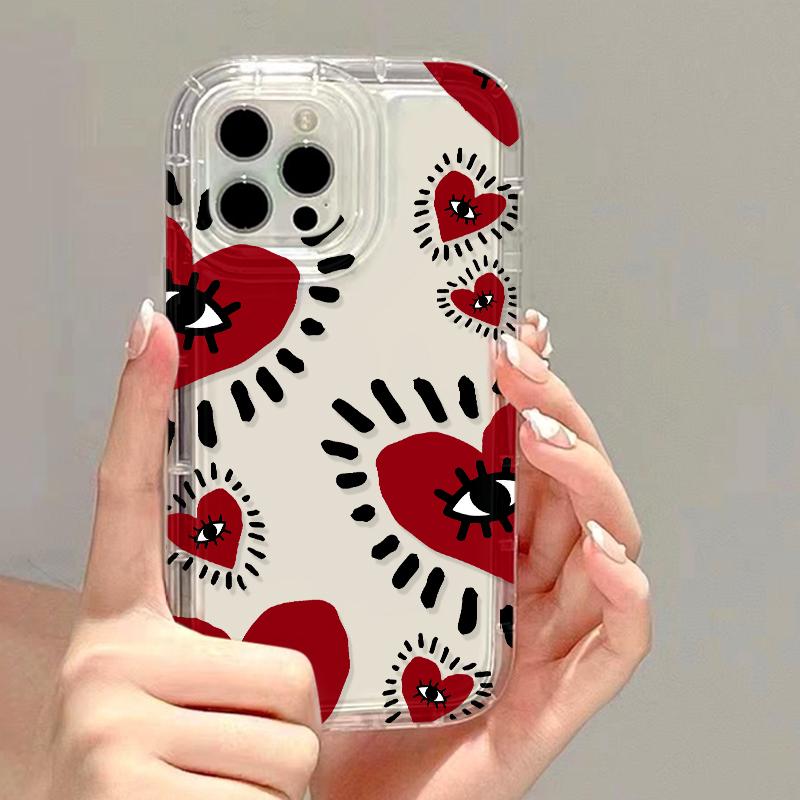 Cherry Y2k Phone Case for iPhone 16 15 14 13 12 11 Pro Max 7 8 Plus X XR XSMax Airbag Anti Fall Clear Back Cover