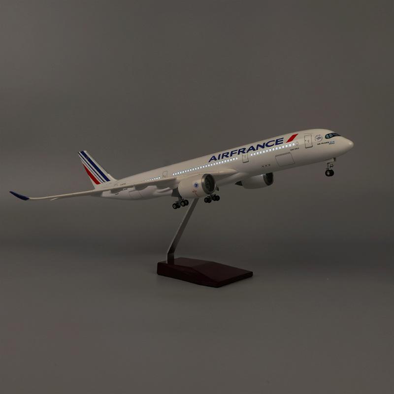 A350 Air France airplane model 47cm Children toys Toy resin planes with Lights and Wheels Die-cast for Collection gift