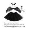 Bat Fairy Wand Hairhoop Wing Tutu Skirt Kid Girl Birthday Gift Party Halloween Cosplay Prop for Children's Day Stage