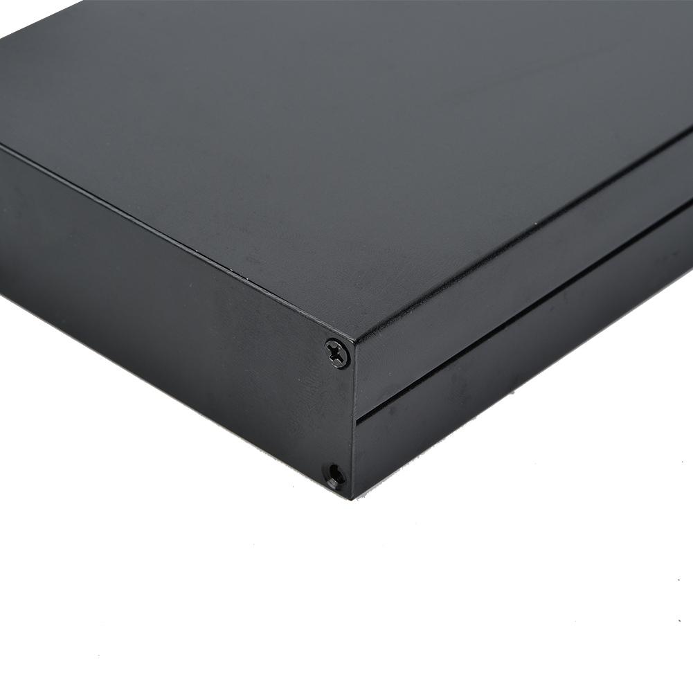 Electronic Project Aluminum Box PCB Instrument Cooling Case Enclosure 33x114x150mm Black