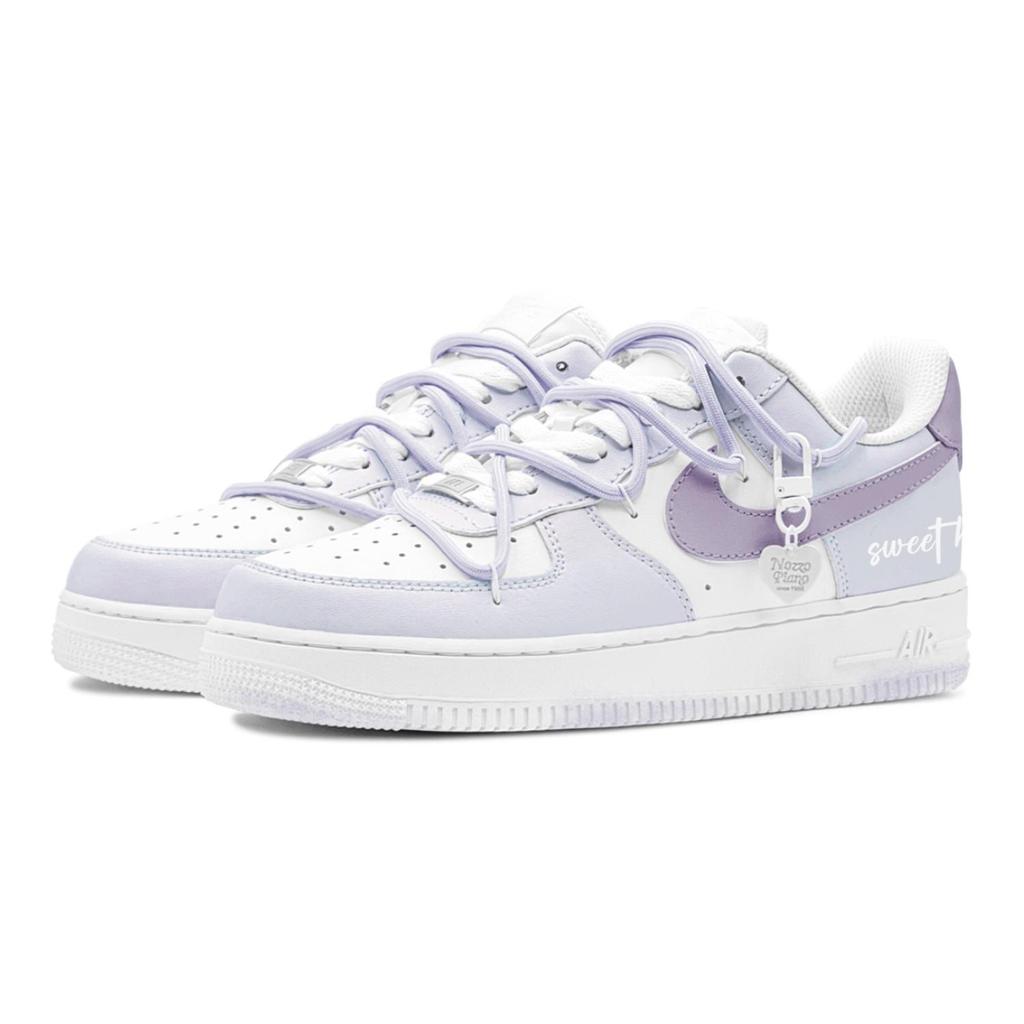 Nike Air Force 1 Low top Skateboard Shoes Women's White Purple DH2920-111(TeamS-S-BOX)