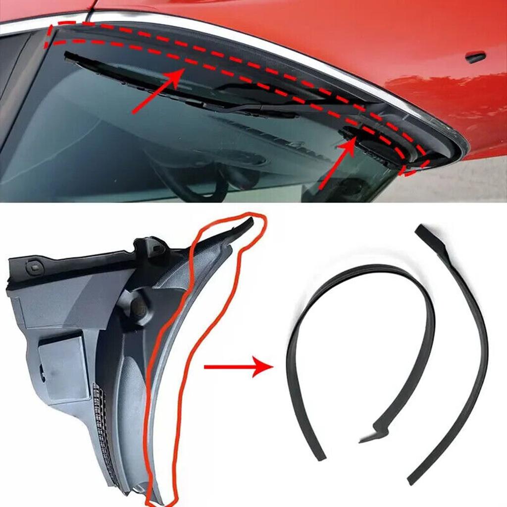 2Pcs LH Windshield Cowl Cover Apron Seal Trim Strip For Mini Cooper R55 R56R57 07-15 51132751209 51132751210