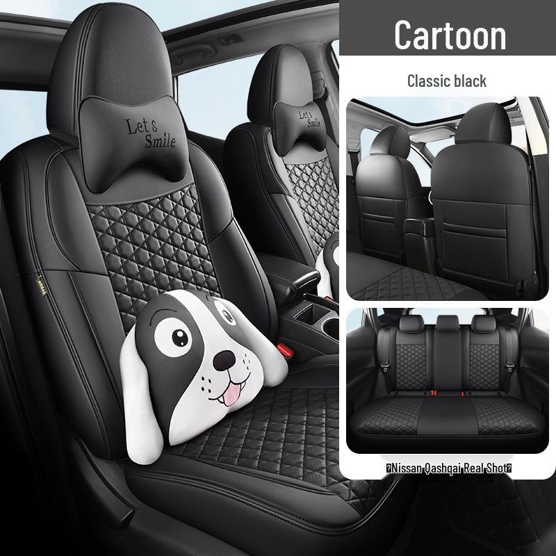 Five-Seat Qashqai Full Leather SUV Cushion: All-Season, Full Surround Seat Cover.