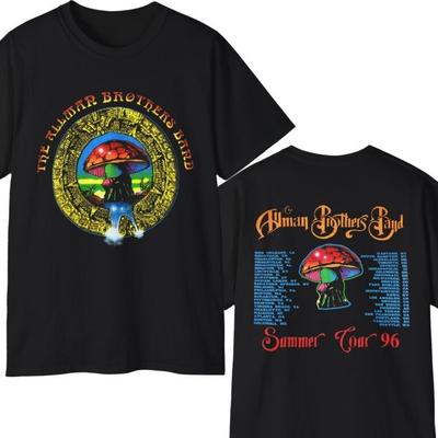 Camiseta Retro Allman Brothers Gira de Verano 1996 Camiseta Unisex de Doble Cara
