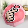 1pc Heart Gesture Folding Umbrella, Durable, Suitable for Outdoor Activities or Rain, Suitable for Commuting Yy251027107