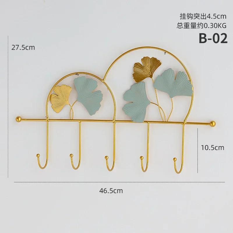 Modern Hook Up Nyckelhållare Väggkrokar för att hänga Löv Modell Badrumstillbehör Väggkrokar Dekorativ Minimalistisk Heminredning