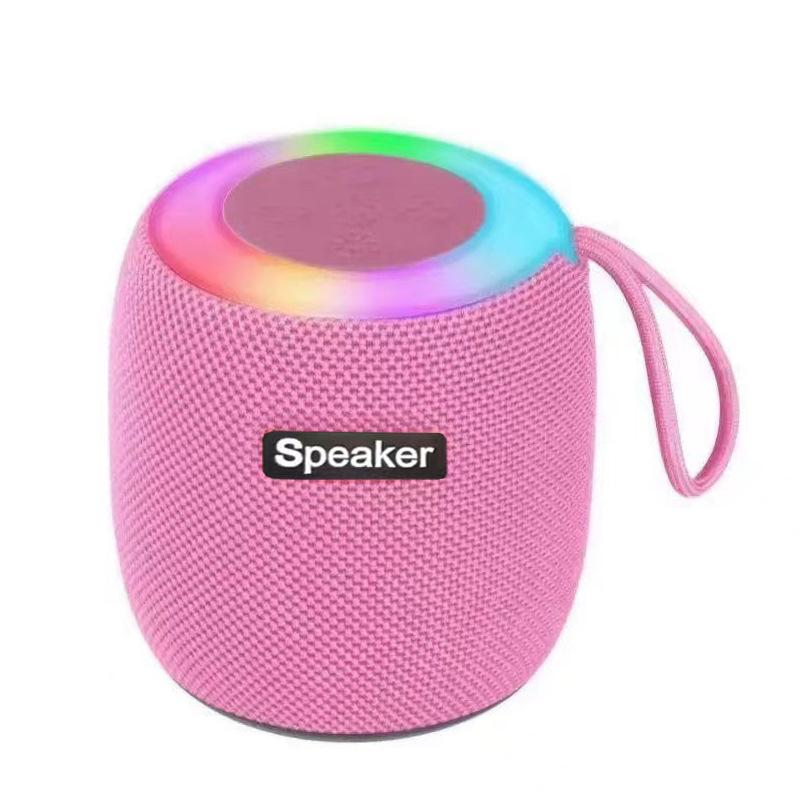 Altavoz Bluetooth inalámbrico portátil para exteriores, subwoofer, para coche y hogar con luces de colores, pequeño altavoz mini atmosférico
