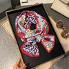 Satin high-end tied hair long silk scarf headband elegant and simple versatile hair band headband streamer hair accessories women's tied bag