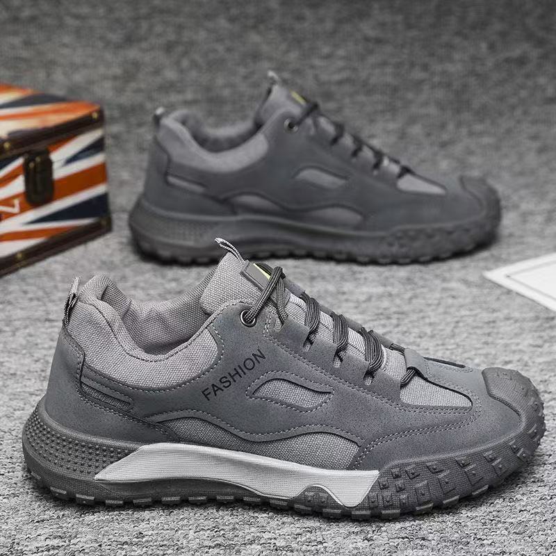 Men's Shoes New Men's Casual Sneakers Breathable Thick-soled Work Shoes Trendy Versatile Men's Single Shoes