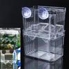 Baby Fish Breeding Box Clear Acrylic Isolation Boxes Aquarium Hatchery Incubator with Suction Cups for Newborn Shrimp