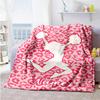 Pink Personalized Text Blanket Cozy Personalized Blanket Comfortable Great for Sofa Office Chair Picnics Bedding Four Seasons Universal