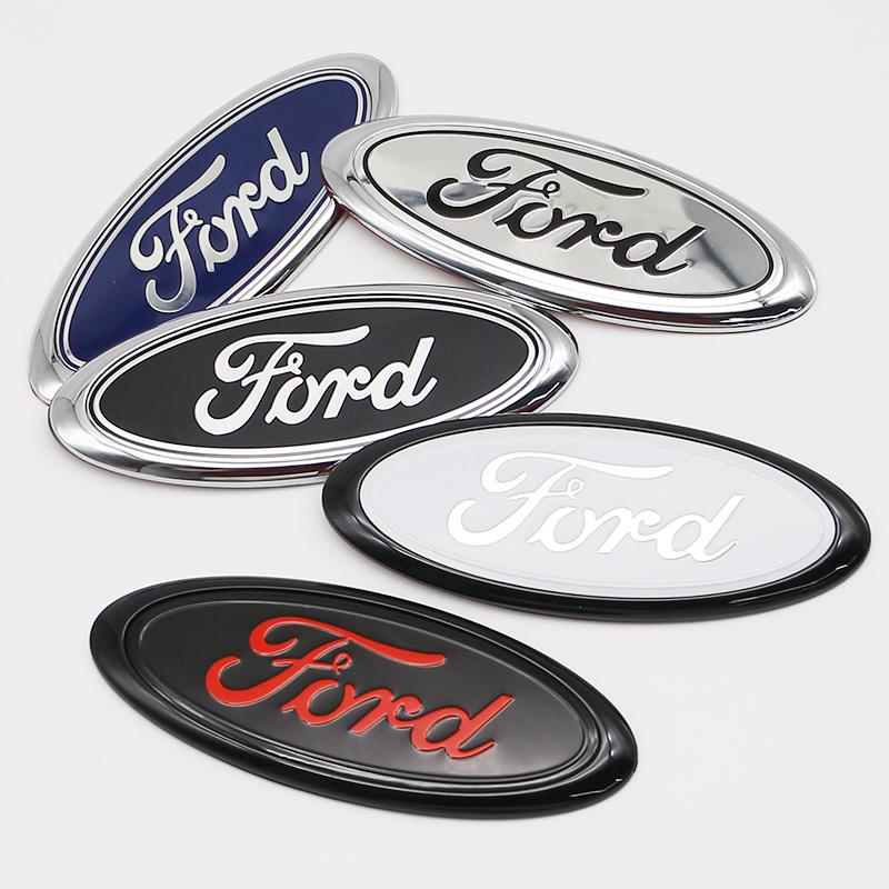 ACX1 17.5cm Car Front Rear Badge Emblem Replacement For Ford Edge Escape Fiesta Transit Ranger Roush Fusion Focus Tuning Accessory