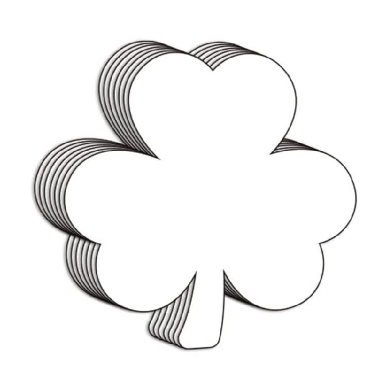 Green Clovers Cards Saint Patrick's Day Decorative Cards Bulletin Board Cards Lovely Shamrock Cards