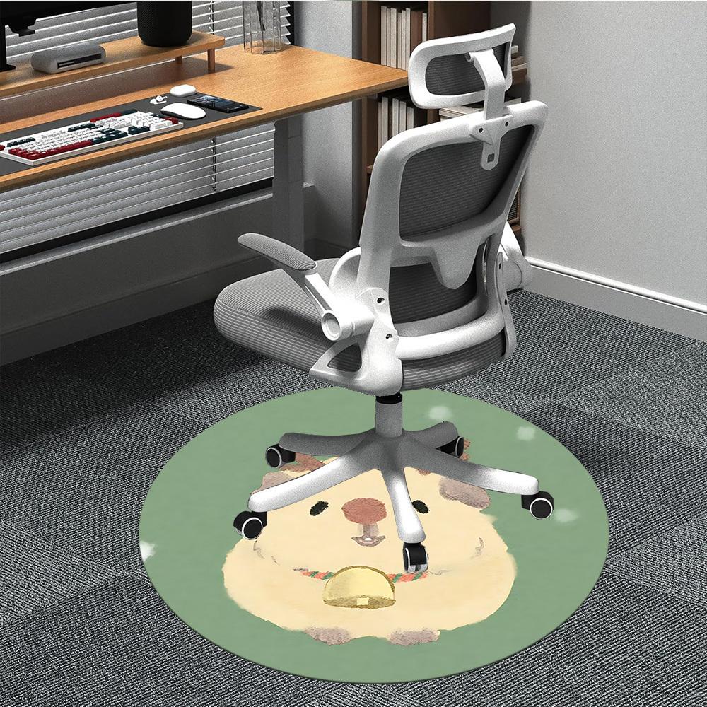 

1pc Reindeer Plush Toy Chair Carpet for Office Non Slip, Lightweight, Machine Washable Rug for Office Holiday Decor 80cm