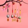 Cartoon Maneki Neko Pendant Car Keyring Phone Strap Ornaments Fashion Lucky Cat Keychain  Gifts