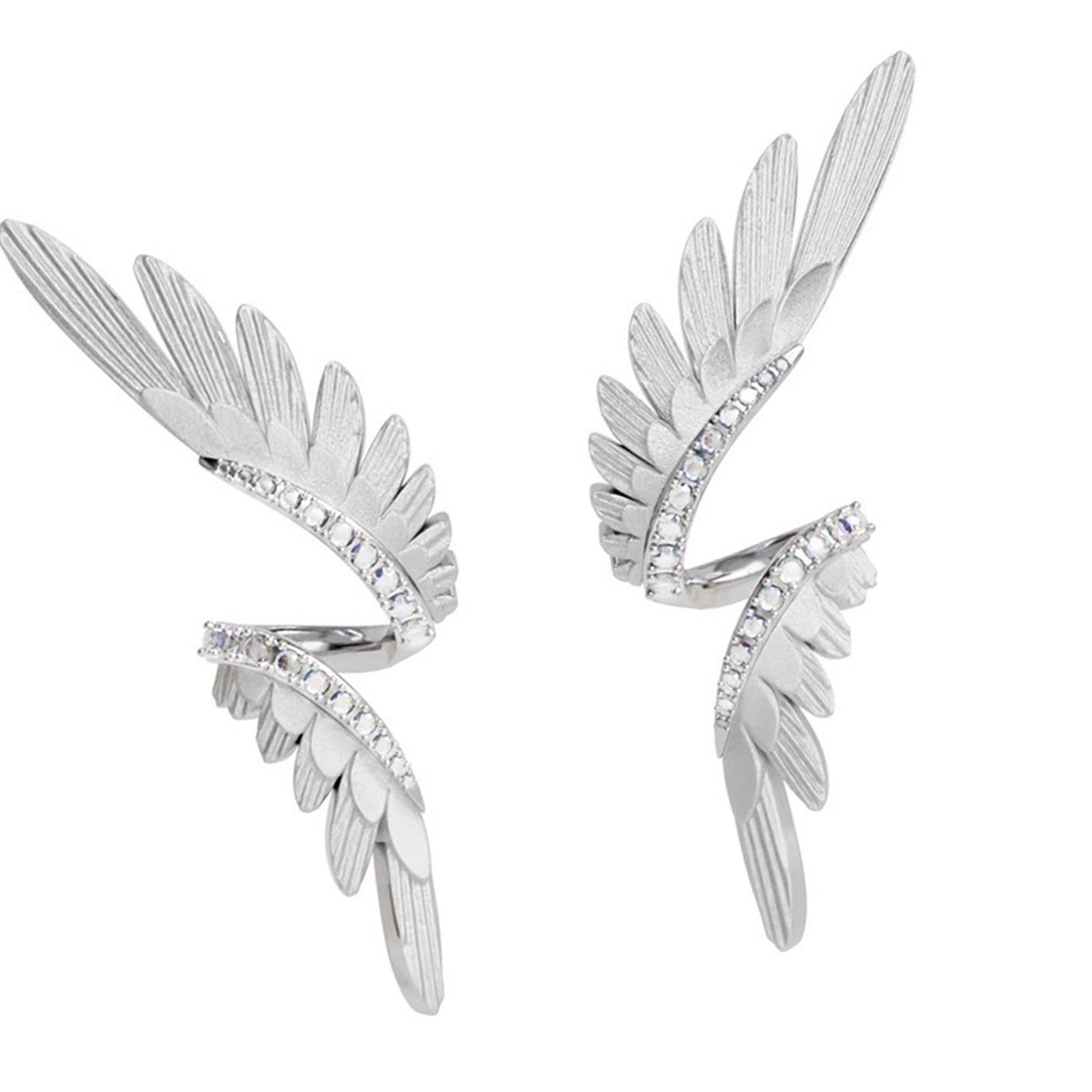 

Стильные серьги-крылья для женщин, уникальные асимметричные серьги, свадебные серьги, серьги-подвески, подарок для женщины, девушки