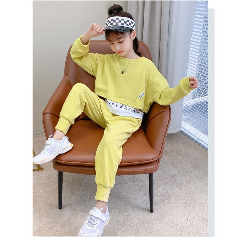 Mädchen Kleidung Mode 2-teiliges Set für Kleinkinder Sporttops + Hosenanzug Lässiges Outfit für Frühling Herbst Kleidung