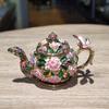 Chińskie Retro Pastoralny Styl Emaliowane Pudełko na Biżuterię Rękodzieło Dekoracja Domu Czajnik Mała Ozdoba Pudełko na Biżuterię