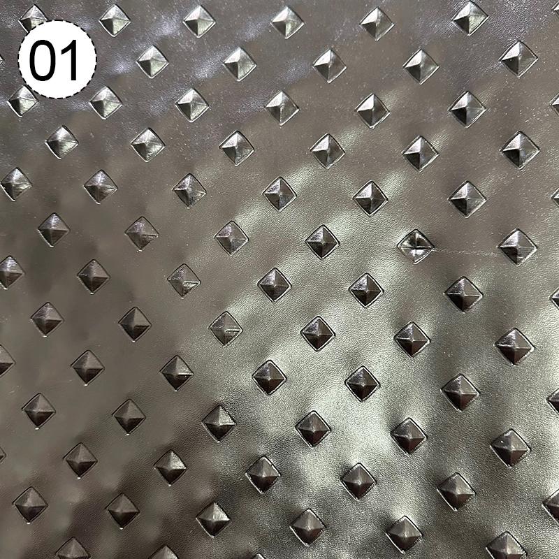 

Retro Metallic Embossed Diamond Leather Fabric Hard Leather For Diy Clothes Armor Stage Costume Sliding Door Soft Bag Upholstery