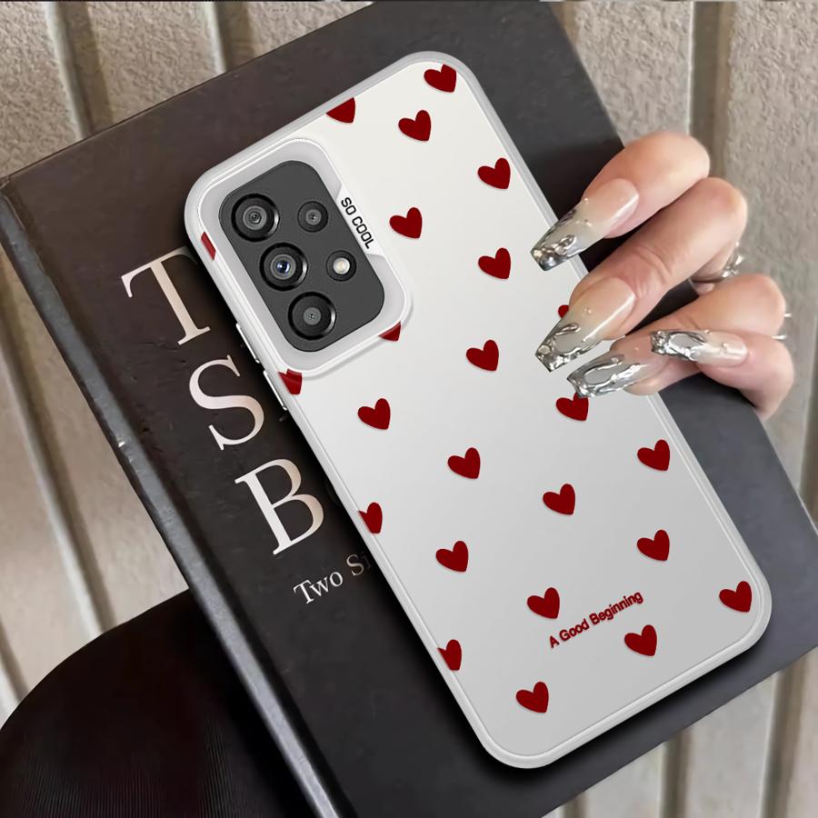 Fashion Love Heart Phone Cover Case for Samsung Galaxy A24 A25 A12 A26 A31 A17 A20s A15 A16 A35 A21s A23 A13 A14 A34
