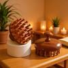 Luxury 28-tooth Sandalwood Round Massage Comb: Hair Care & Scalp Meridian Unclogging Tool