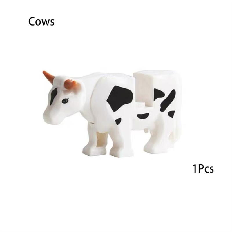 Farm Forest Animal Parts Compatible With Building Block Set Pasture Block Bricks Toys Playsets Goat Duck Dog Chicken Horse Squirrel