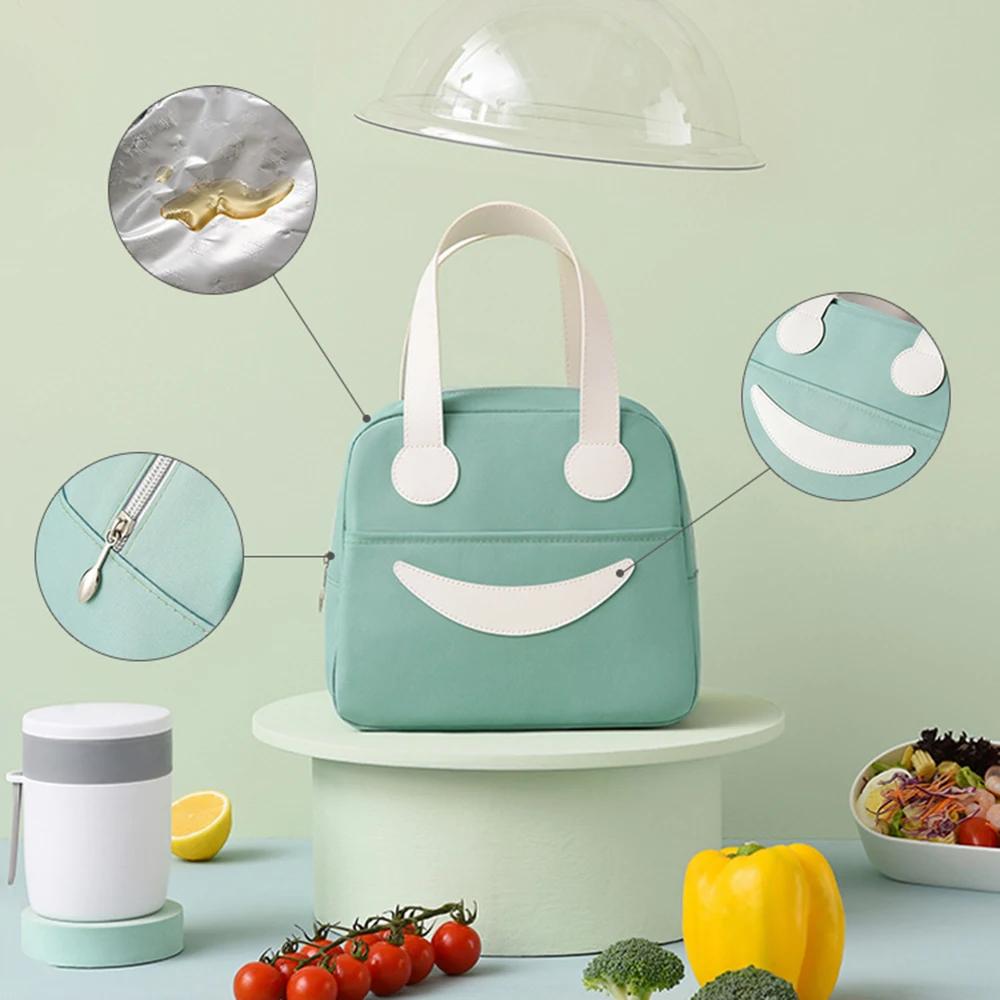 Isolierte Hand-Lunchtasche Niedliche Tragbare Bento-Box für Büroangestellte Studenten Aluminiumfolie Verdickte Picknick-Lunchbox-Tasche